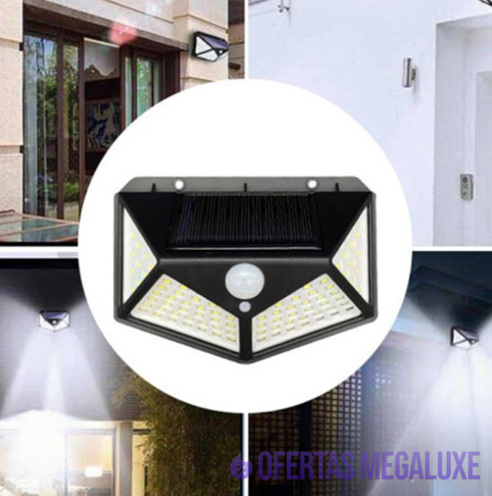 Lâmpada Solar LED com Sensor de Presença – À Prova d’Água com 3 Funções