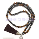Japamala 108 Contas Hematita com Pingente Ho’oponopono ou Sementes de Açaí – Cores Variadas