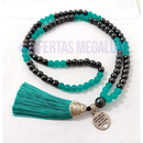 Japamala 108 Contas Hematita com Pingente Ho’oponopono ou Sementes de Açaí – Cores Variadas