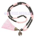 Japamala 108 Contas Hematita com Pingente Ho’oponopono ou Sementes de Açaí – Cores Variadas