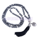 Japamala 108 Contas Hematita com Pingente Ho’oponopono ou Sementes de Açaí – Cores Variadas