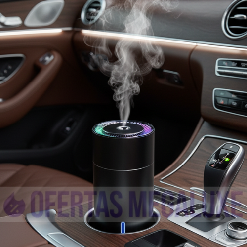 Umidificador Purificador de Ar LED USB para Carro e Casa