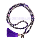 Japamala 108 Contas Hematita com Pingente Ho’oponopono ou Sementes de Açaí – Cores Variadas